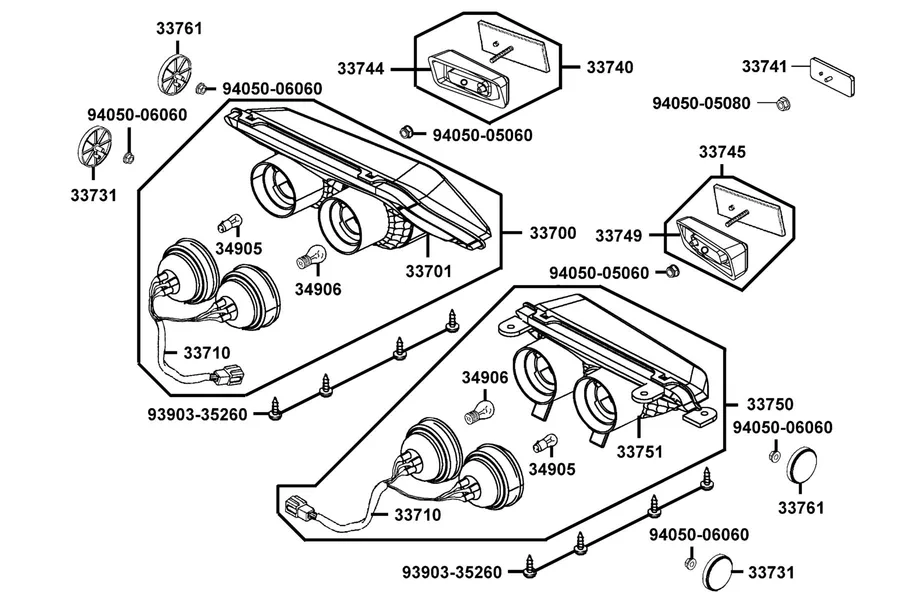 F18 Light Tail parts diagram
