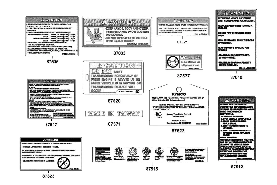 F24 Caution Label parts diagram