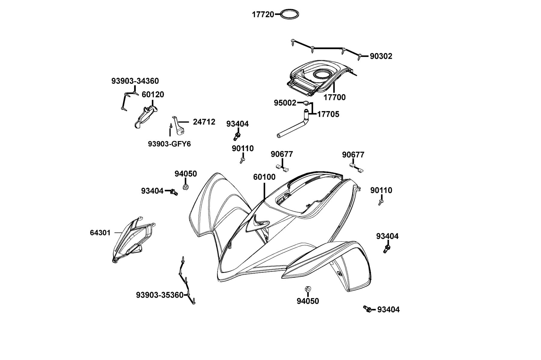 Mongoose(2021) Fender Front parts diagram