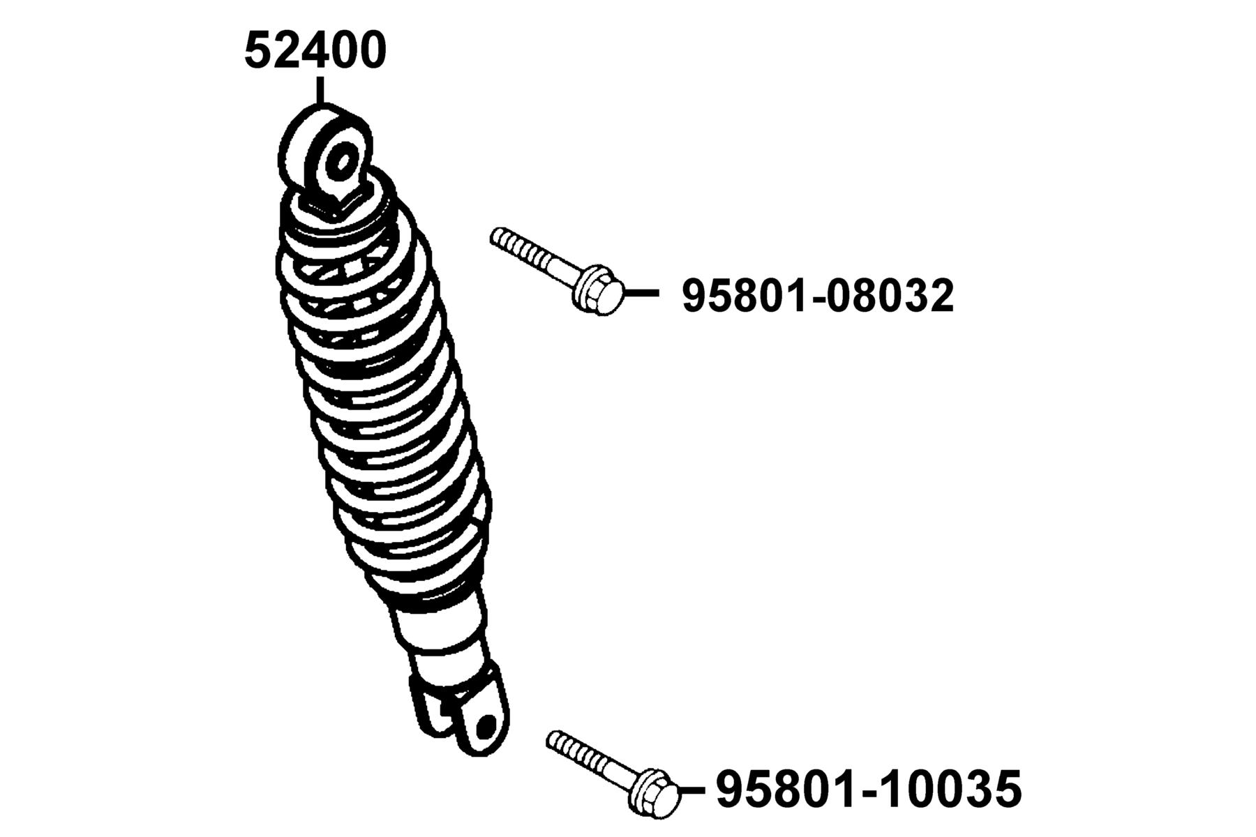 AGILITY 125(2021~) Rear Cushion parts diagram