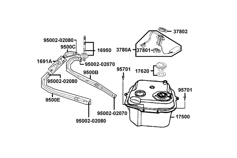 F10 Fuel Tank parts diagram
