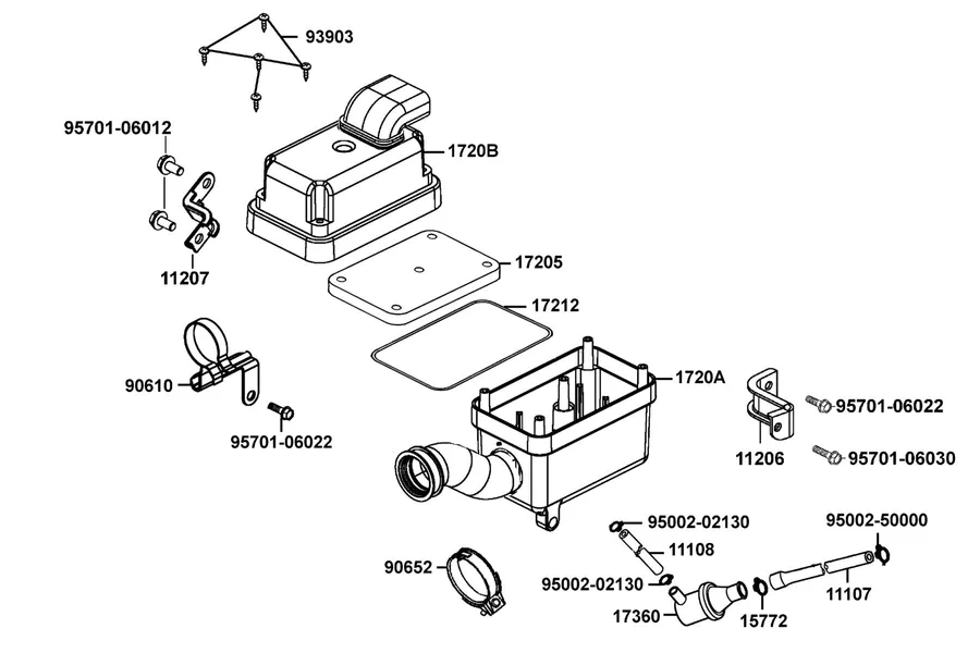 F13 Air Cleaner parts diagram