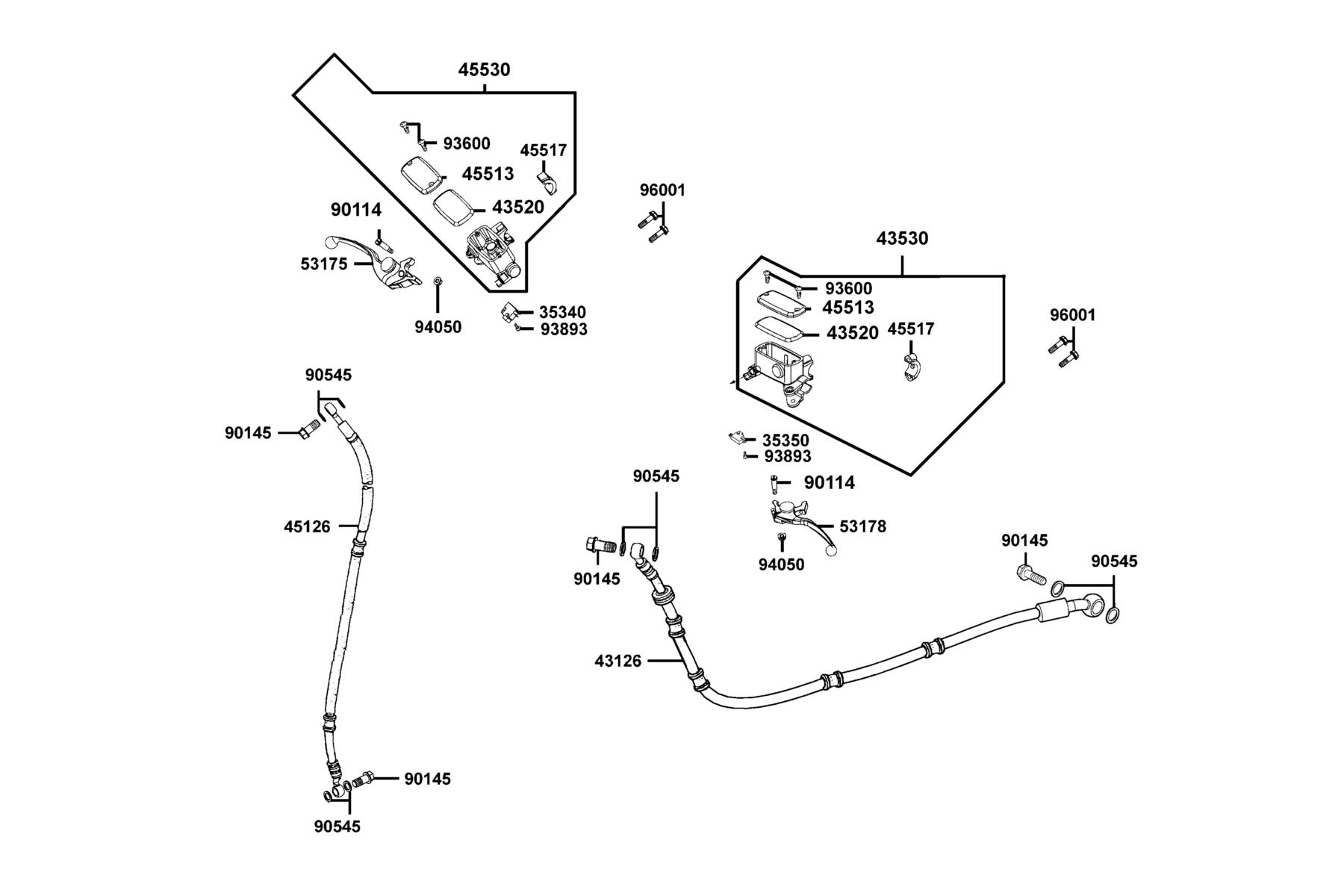 PEOPLE GTi 300 (2016~) Master Cylinder parts diagram
