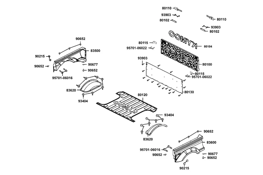 F12 Panel R/L Rear Fender parts diagram