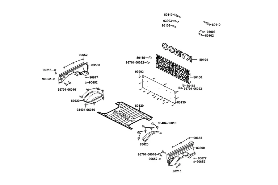 F12 Panel R/L Rear Fender parts diagram