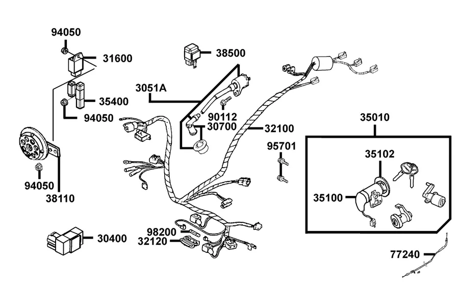 F20 Wire Harness parts diagram
