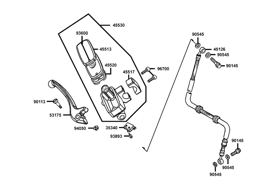 F04 Master Cylinder parts diagram