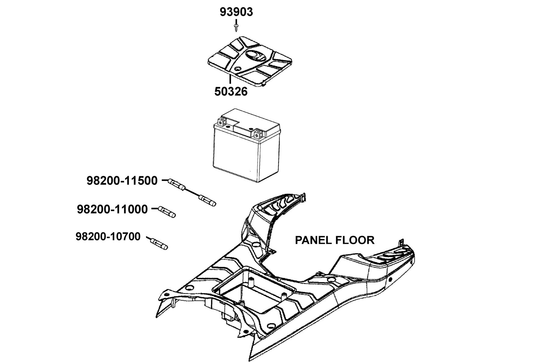 SUPER 8 150X (2021) Battery parts diagram
