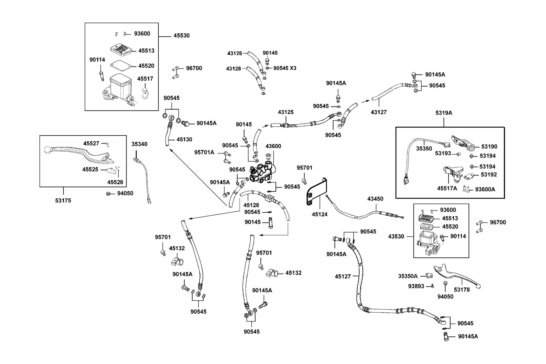 MXU Master Cylinder parts diagram