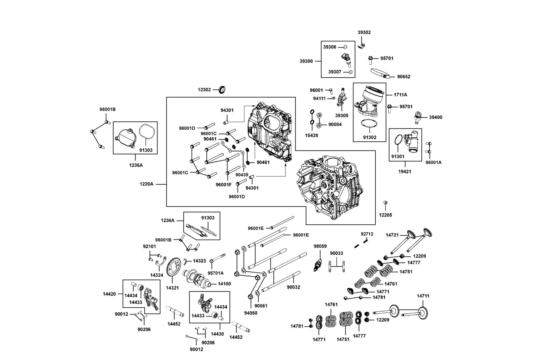 MXU 700i(2019) Cylinder Head Cover ● Cylinder Head parts diagram