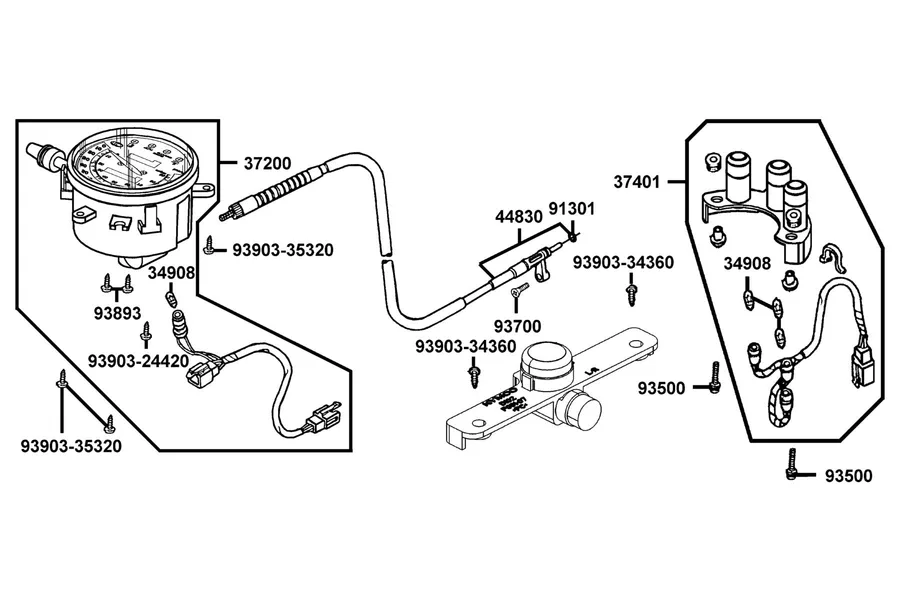 F02 Speedometer parts diagram