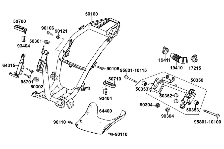 F21 Frame Body parts diagram