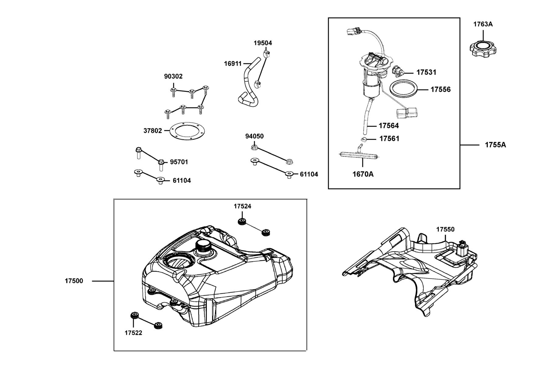 MXU 500i (4X4/IRS) (2016~) Fuel Tank parts diagram