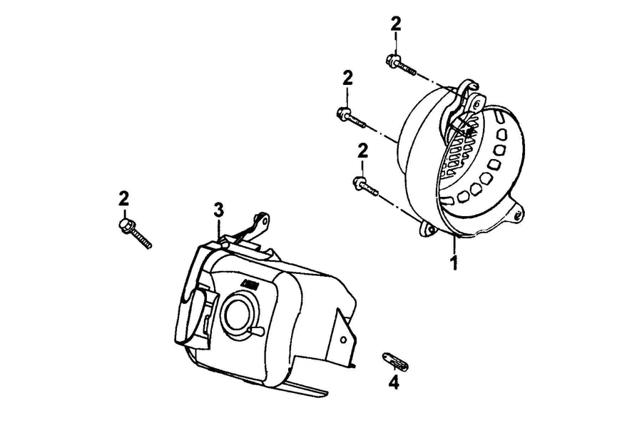 E01 Fan Cover and Shroud parts diagram