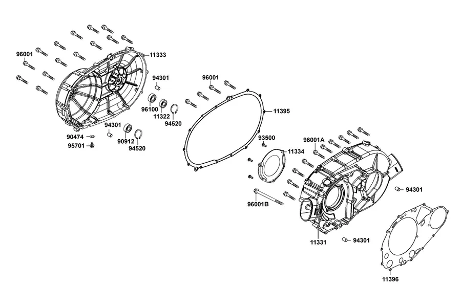 E02 Cover Right Crank Case parts diagram