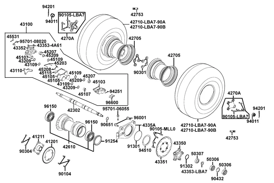 F08 Rear Wheel parts diagram