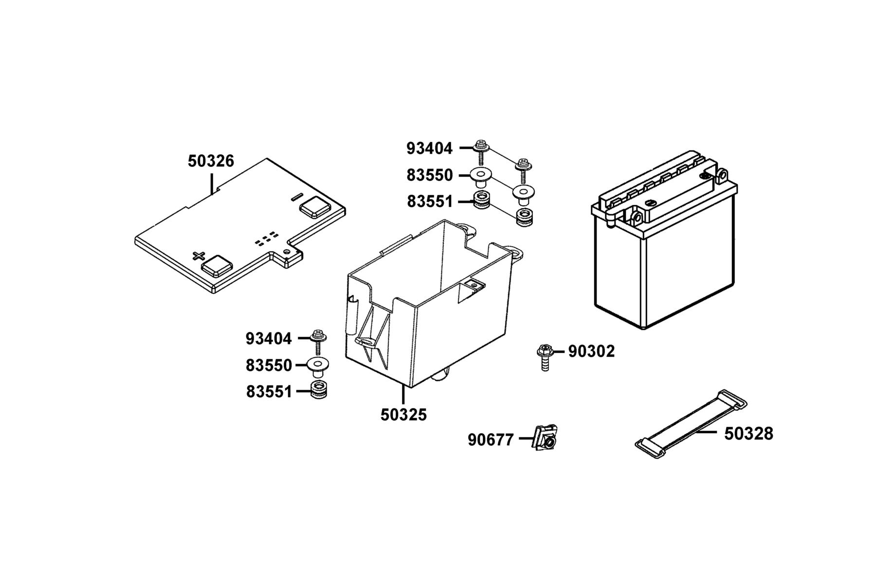 K-PIPE 125(2022) Battery parts diagram