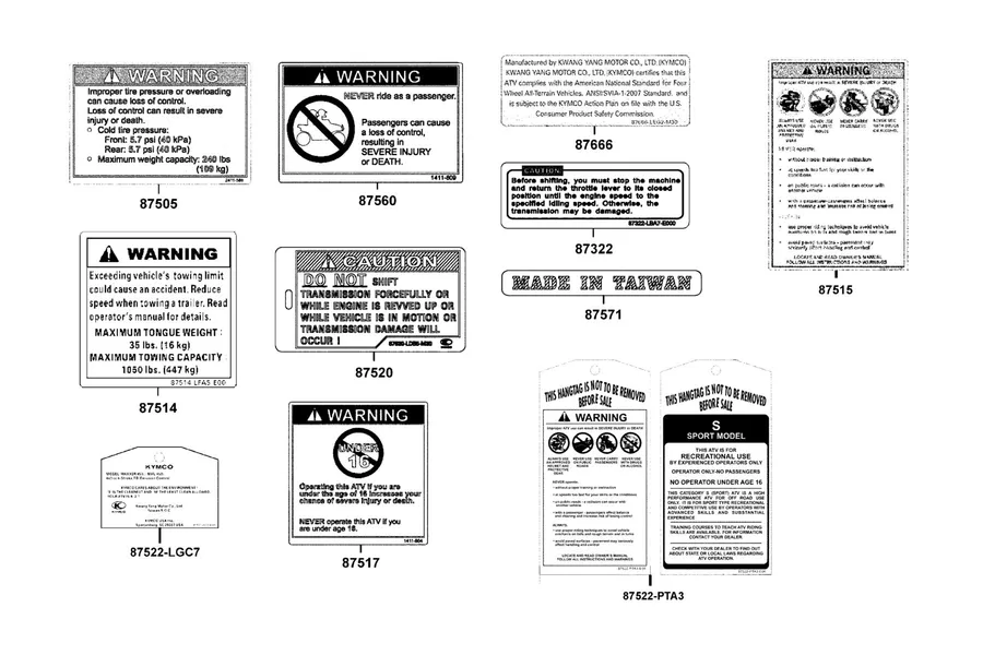 F24 Caution Label parts diagram