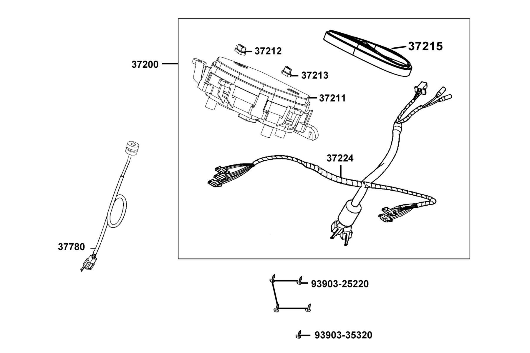 LIKE 150i ABS MY2026 Speedometer parts diagram