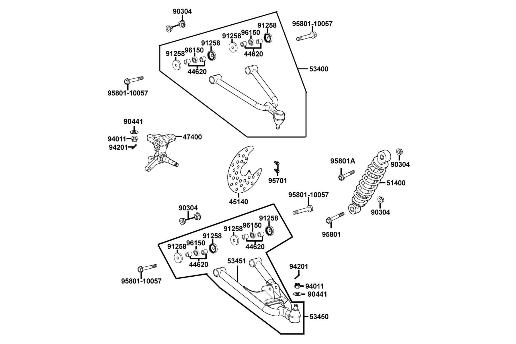 MXU 270(2021) Cushion ● Right Arm Swing parts diagram