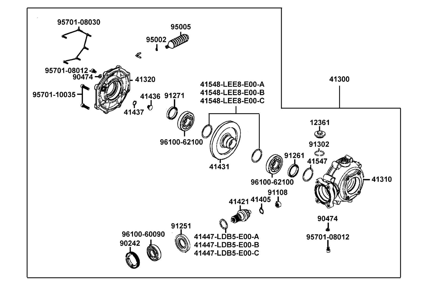 MXU 700i Prime(2018) Gear Assy Rr Final parts diagram