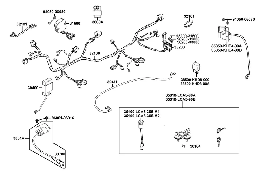 F21 Harness Wire parts diagram