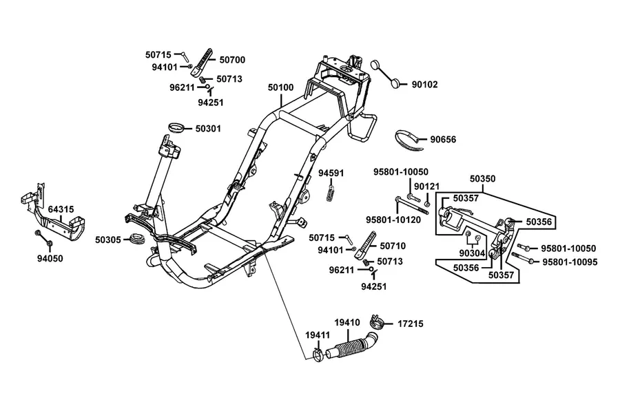 F21 Frame Body parts diagram