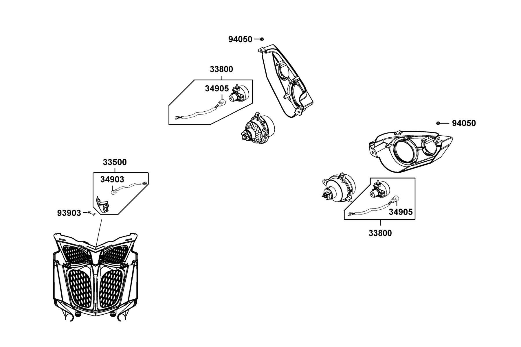 MAXXER 450i (2021) Front Position Light  ● Reverse Light parts diagram