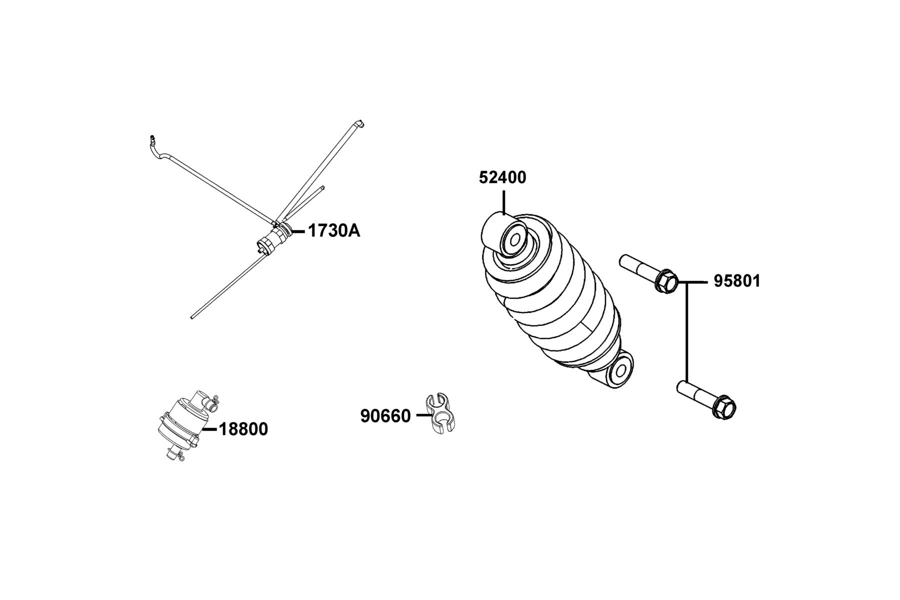 K-PIPE 125(2016~) Rear Cushion parts diagram