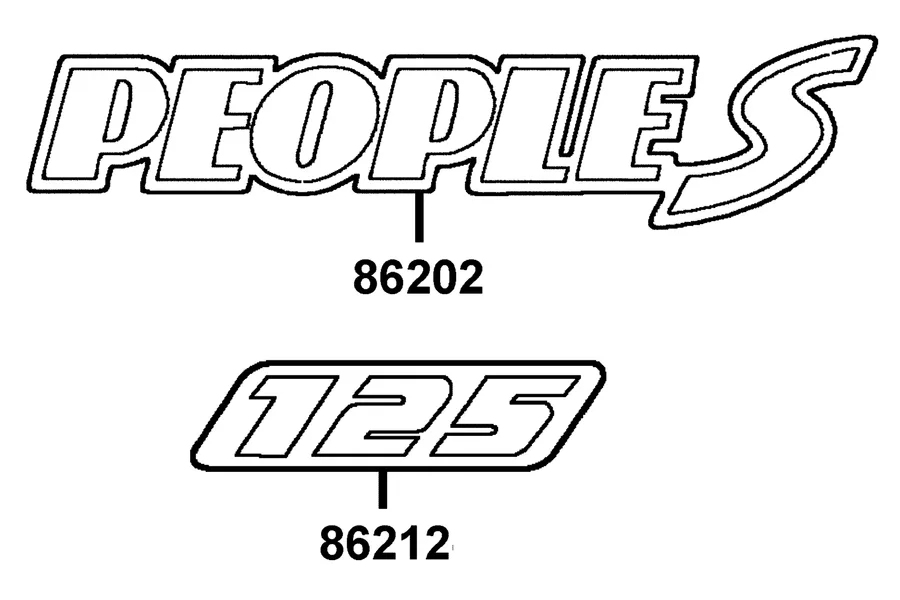 F25 Emblem and Stripe parts diagram