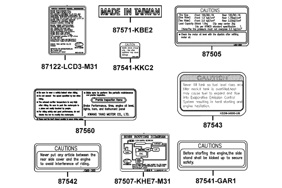 F24 Caution Label parts diagram