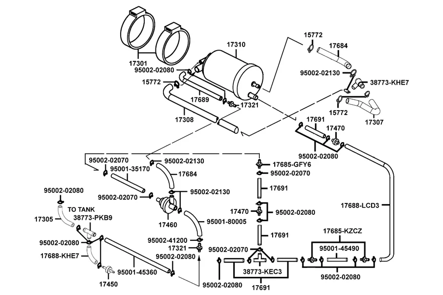 F22 Canister parts diagram