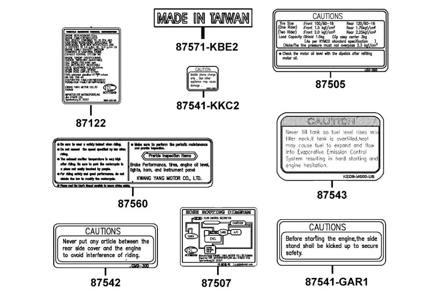 F24 Caution Label parts diagram