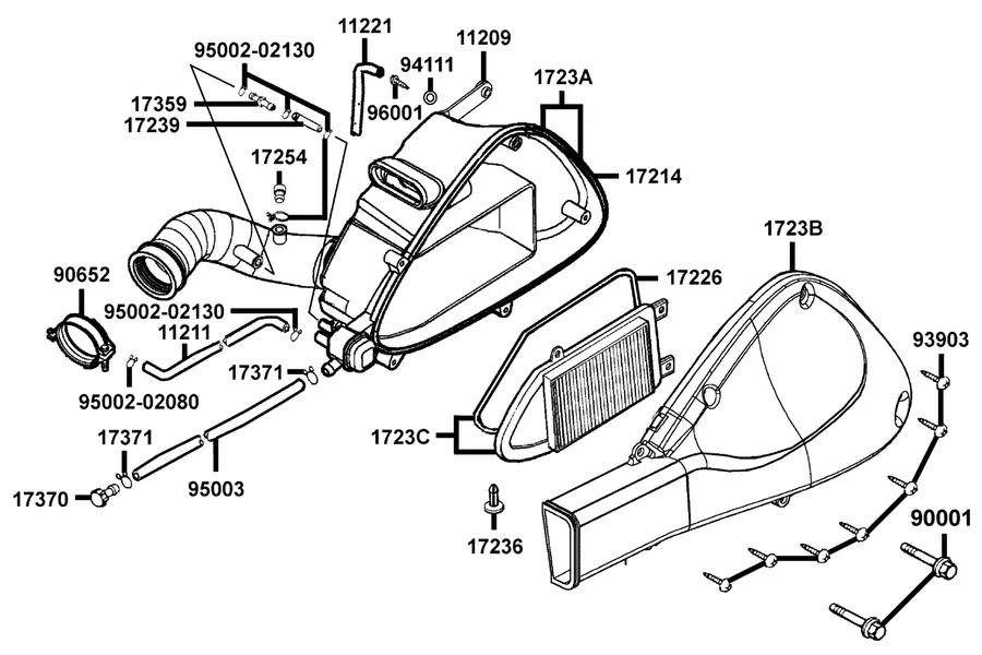 F13 Air Cleaner parts diagram
