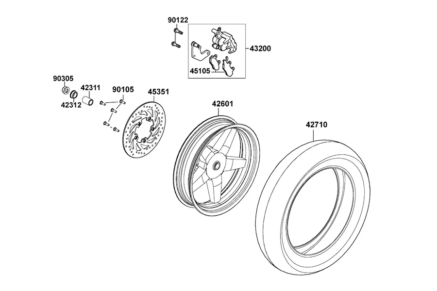 F09 Rear Wheel parts diagram