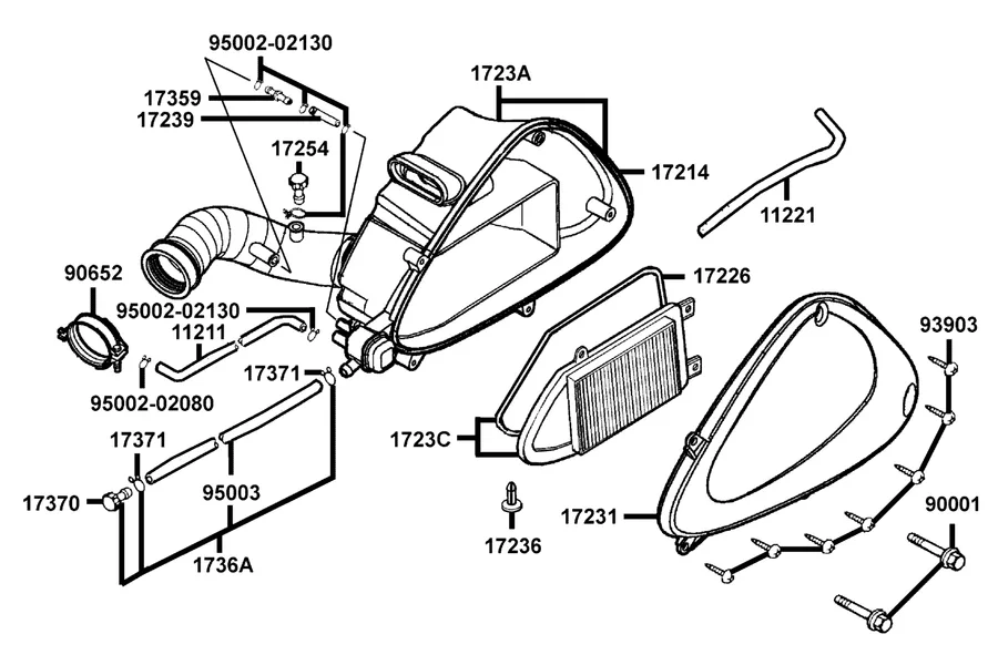 F13 Air Cleaner parts diagram