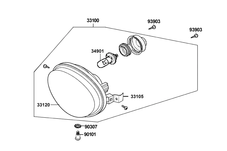 F01 Head Light parts diagram