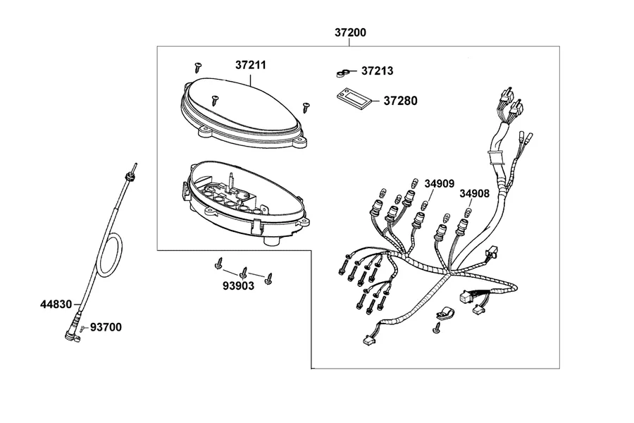 F02 Speedometer parts diagram