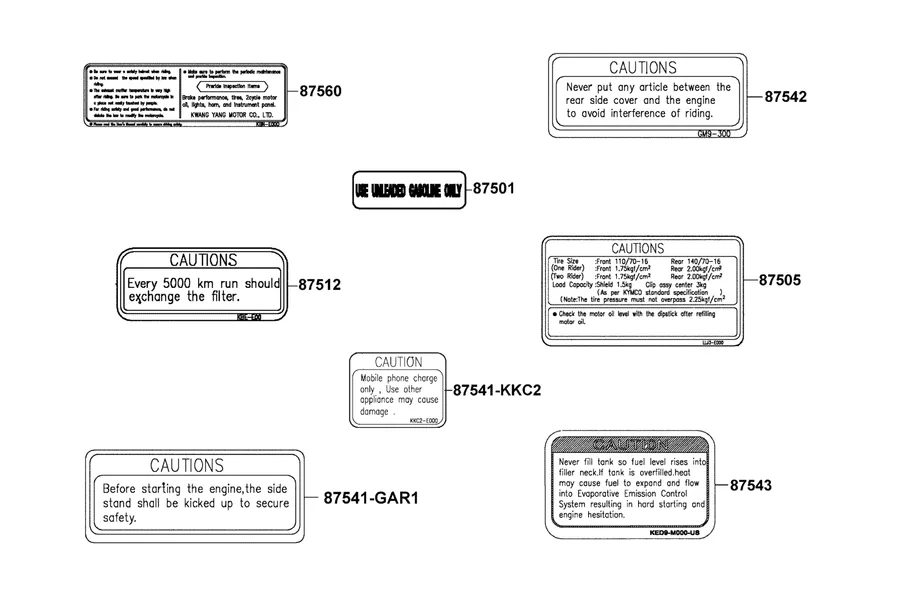 F27 Caution Label parts diagram