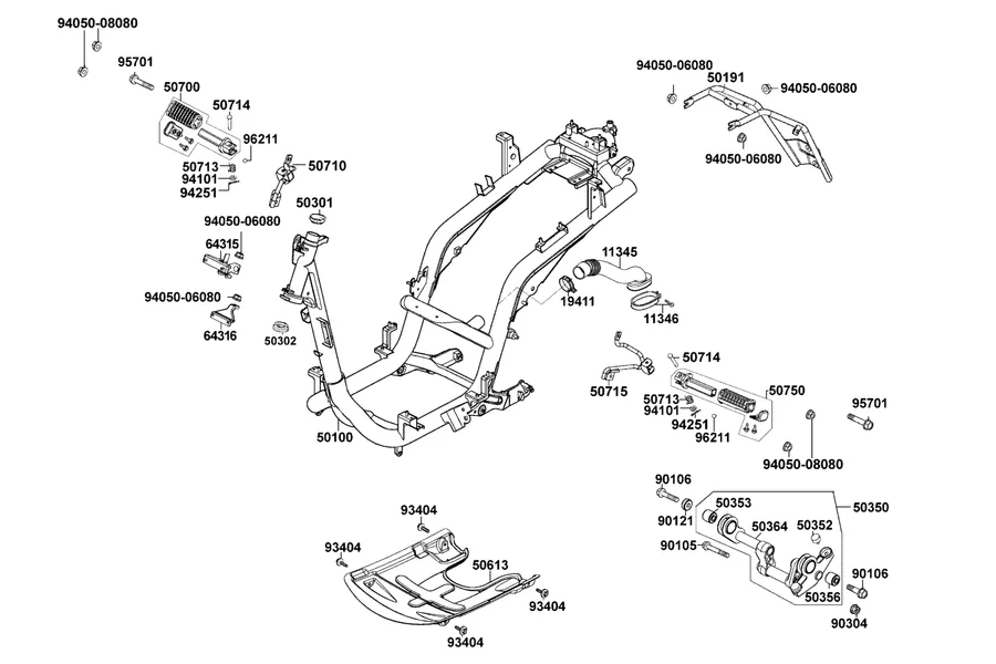F21 Frame Body parts diagram
