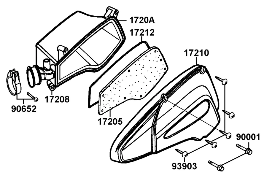 F14 Air Cleaner parts diagram