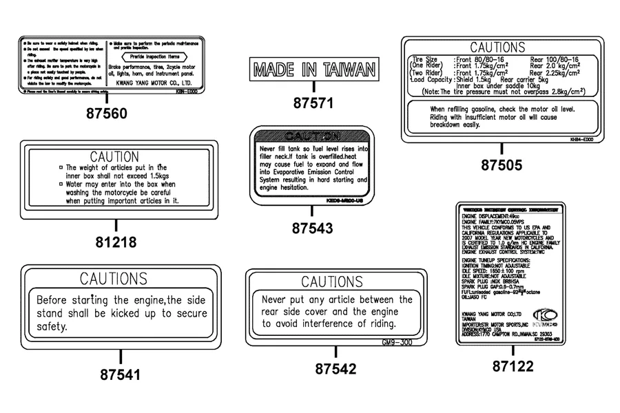 F24 Caution Label parts diagram