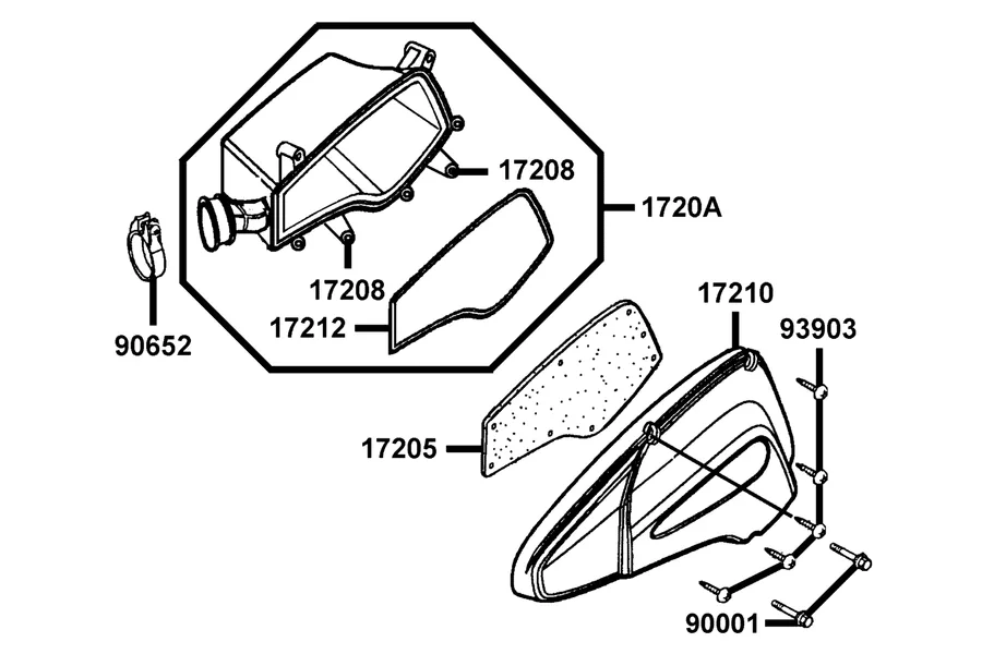 F14 Air Cleaner parts diagram