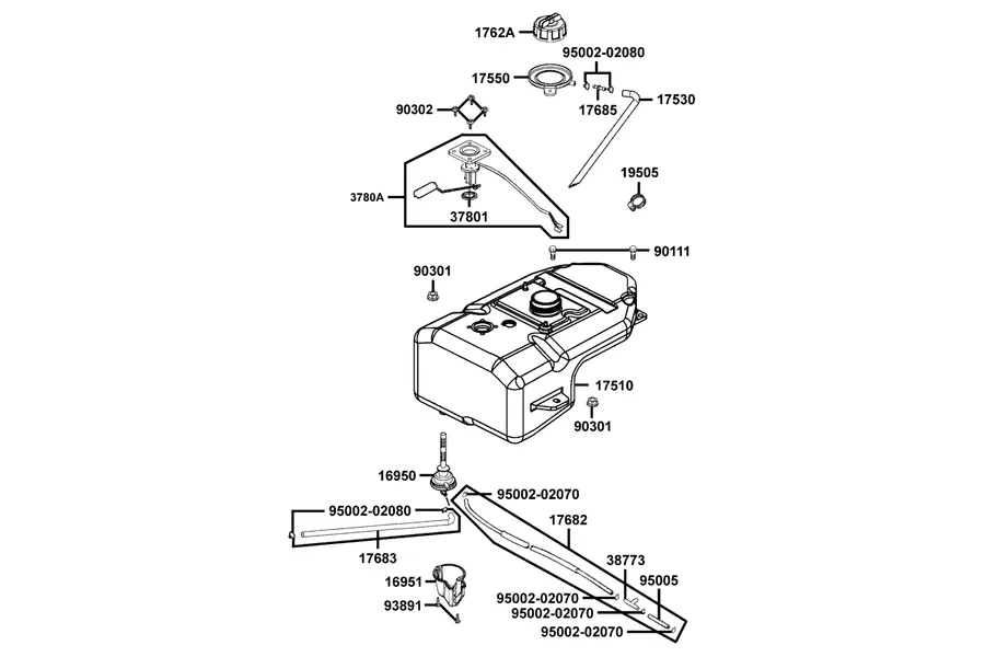F10 Fuel Tank parts diagram