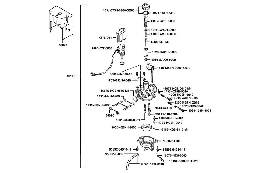 E11 Carburetor parts diagram