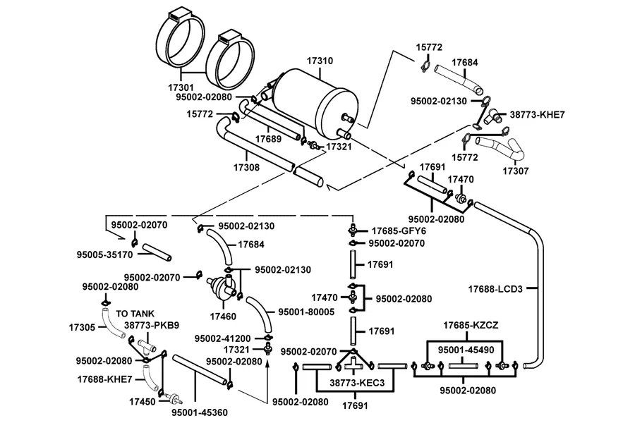 F22 Canister parts diagram