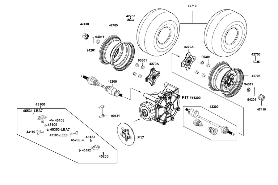 F08 Wheel Assy Rr parts diagram