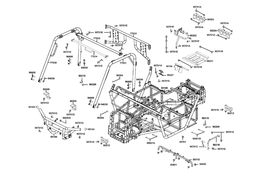 F21 Frame Body parts diagram
