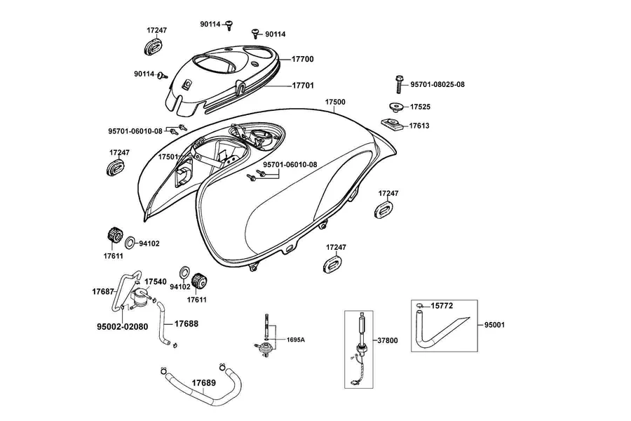 F13 Fuel Tank parts diagram
