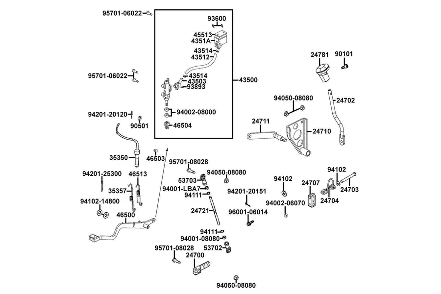 F15 Master Cylinder Rear parts diagram